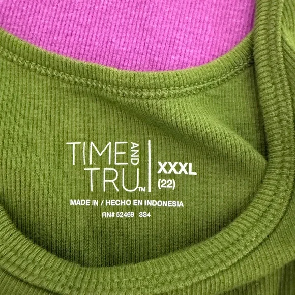 Time and Tru Women's Tank Tops - Black, Green, and Purple - Picture 2 of 4